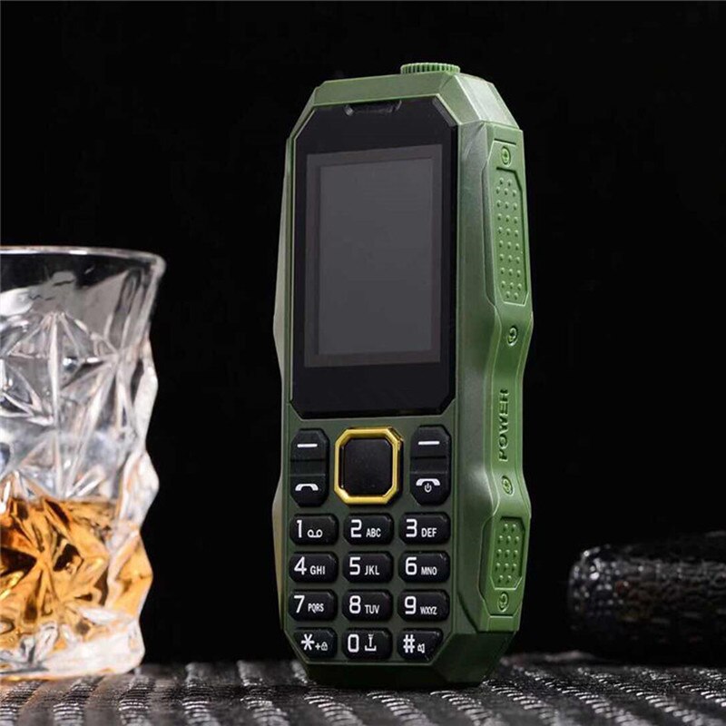 W2025 no camera's, goedkope kleine mini dual sim mobiele telefoon, schokbestendig, sterke zaklamp, bluetooth-ondersteuning, russisch toetsenbord: Voeg 8g tf-kaarten toe / Groente