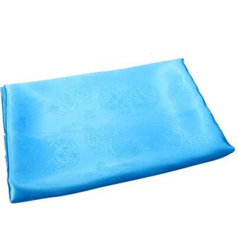 Tissu tantrique rituel bouddhiste tibétain de , frais et agréable, magnifique Satin Jacquard Dragon et phénix 230cm * 43cm: Bleu
