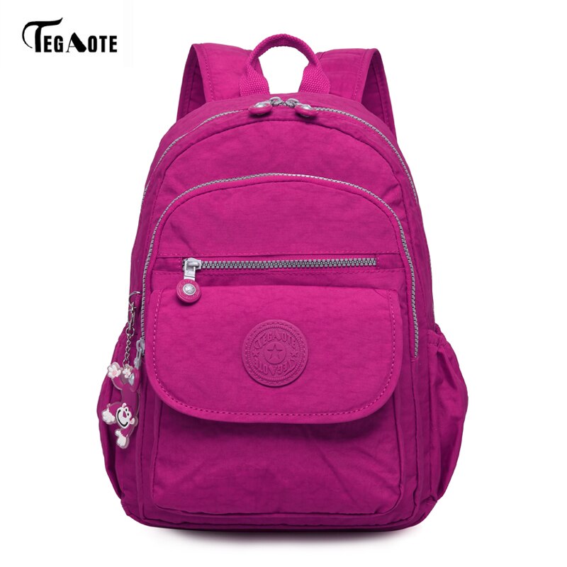 TEGAOTE Small Backpack for Teenage Girl School Backpacks Women Luxury Bolsa Casual Nylon Waterproof Bagpack Mochila: 5