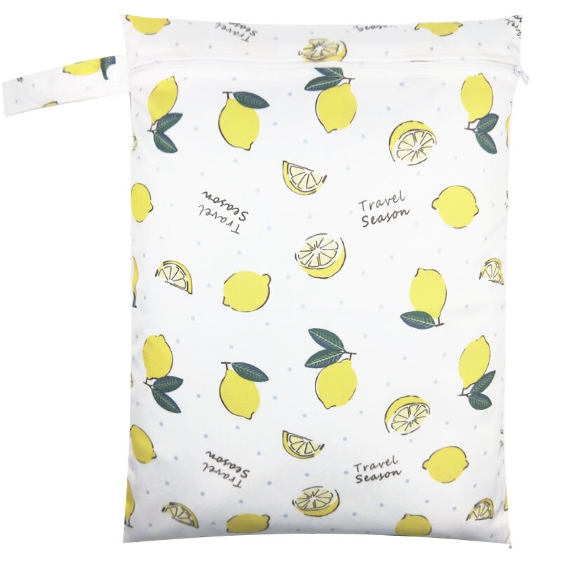 Printed Pocket Wet Bag Waterproof Reusable Nappy Bags PUL Travel Baby Nappy Mini Size Wet Dry Bags Wetbags 25x20cm