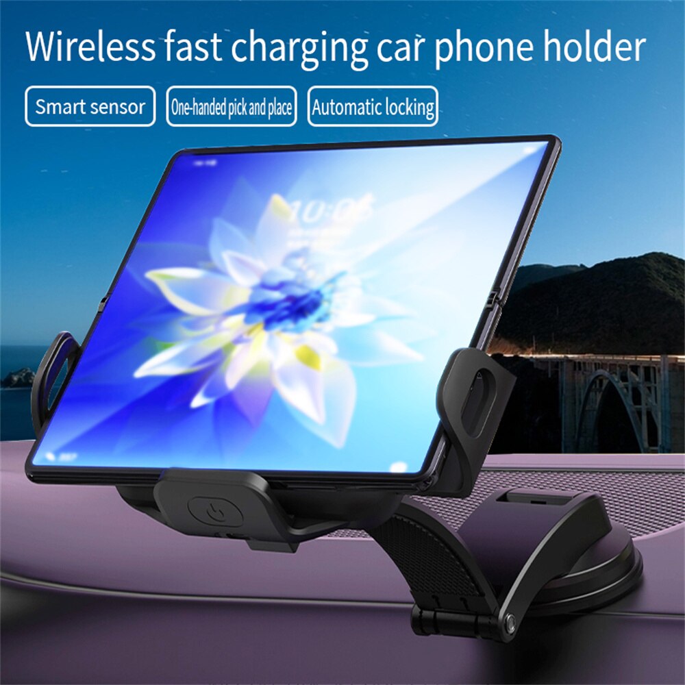 15w schnelle kabellose autoladehalterungen für samsung galaxy z fold, galaxy z fold 2, galaxy z fold 3 und iphone 12 pro max 11 pro