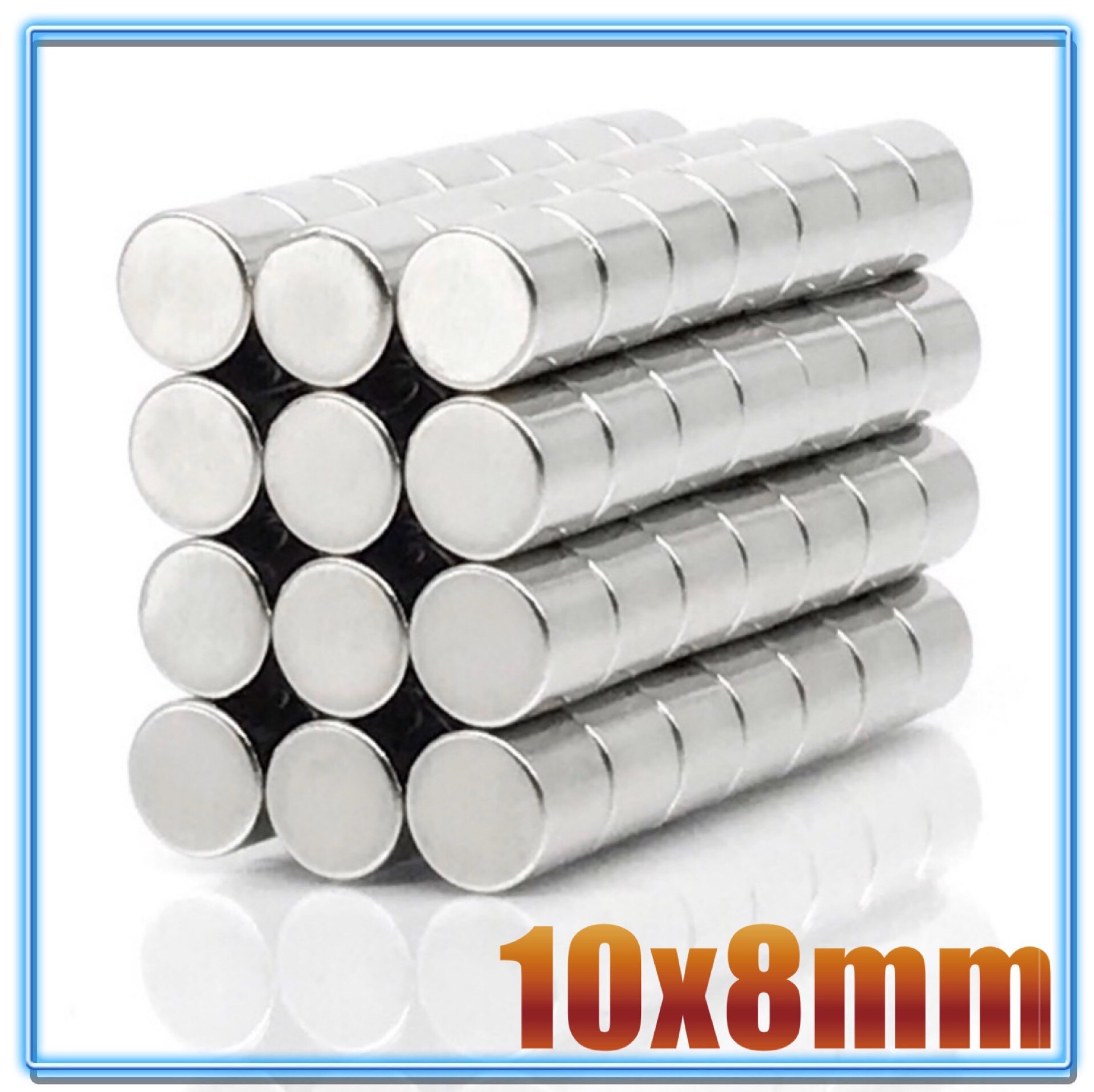 100 pièces aimant rond 10x1 10x2 10x3 10x4 10x5 10X8 10x10mm aimant néodyme Permanent NdFeB Super fort aimants puissants 10X1.5: 10x8(100Pcs)