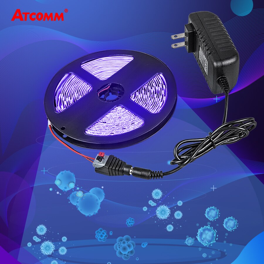 5 Meter 12V UVC LED Strip Light 300 LEDs UVC Lamp Vicedeal 5 Meter 12V UVC LED Strip Light 300 LEDs UVC Lamp Vicedeal