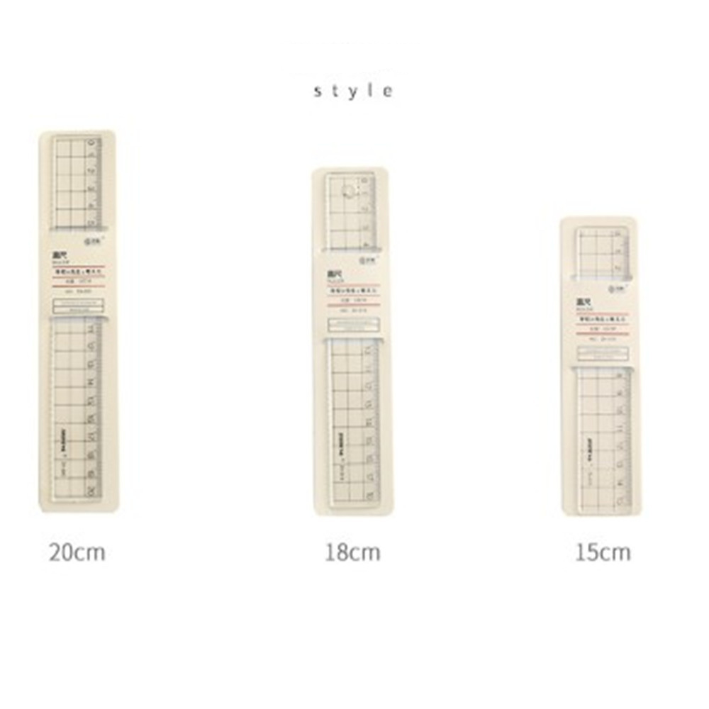 1pcs Simple Style 15cm 18cm 20cm Transparent Simple ruler square ruler cute stationery drawing supplies Office School Supplies