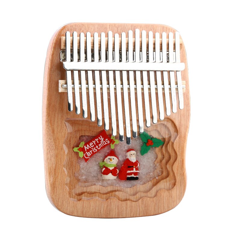 Kerstmis carlimba kalimba 17 toetsen kerstman duim piano muziekinstrument kerstman verjaardag