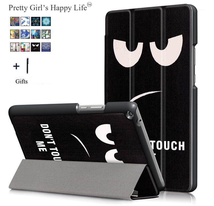 For Huawei MediaPad T3 10 9.6 Tablet Case For Huawei T 3 10 9.6 AGS-W09 AGS-L09 AGS-L03 Print Flip Leather Stand Cover+Stylus