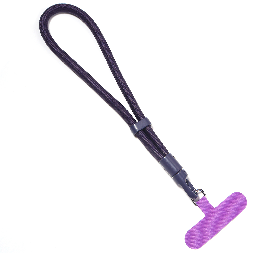 1pc/lot 20cm Adjustable Polyester Wrist Phone Lanyard Anti-Lost Wrist Strap With Detachable Patch Tab For Cell Phone Camera USB: Pink