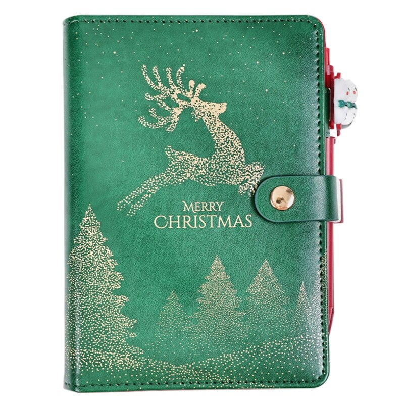 2022 Lederen Notebook Set Met Gel Pen A6 Bindmiddel Notepad Xmas Set Voor Kind Volwassen