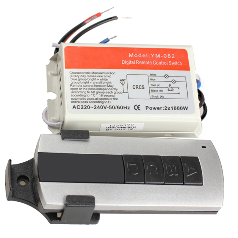 Interruptor de Control remoto inalámbrico para lámpara, interruptor de Control remoto Digital para lámpara de iluminación inteligente, 1/2/3/4 vías de encendido/apagado, 220V