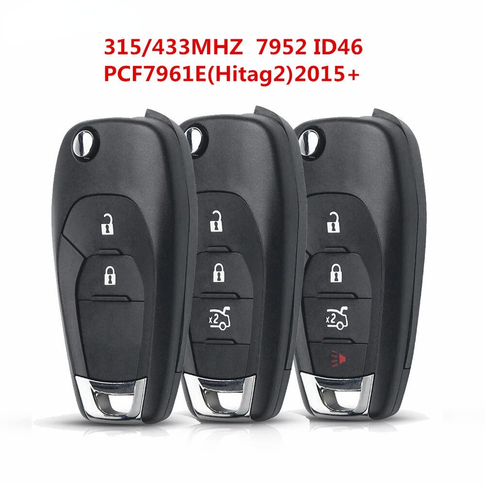 Remote key for Chevrolet Aveo Cruze Malibu 7952 ID46 Chip 315/433Mhz with ID46 for GM + Onix Cobalt Prisma Spin S-10