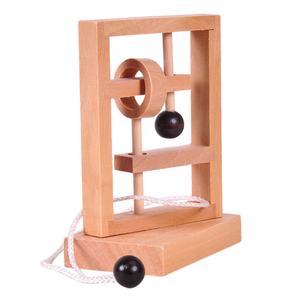 Classique jeu de Puzzle en bois Solution corde centrale casse-tête pour adultes jeu l'oeil de dieu 6cm x 9cm GK