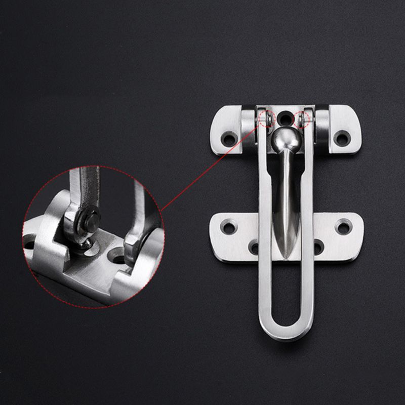 Stainless Steel Hasp Latch Lock Door Chain Anti-theft Clasp Padlock for Home Kit 449C