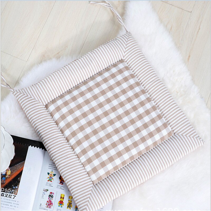 40X40 Cm Antislip Sofa Zitkussen Plaid Kleur Vierkante Zitkussen Stoel Kussen Zacht kussen Voor Padchair Stoelen: Donker Kaki