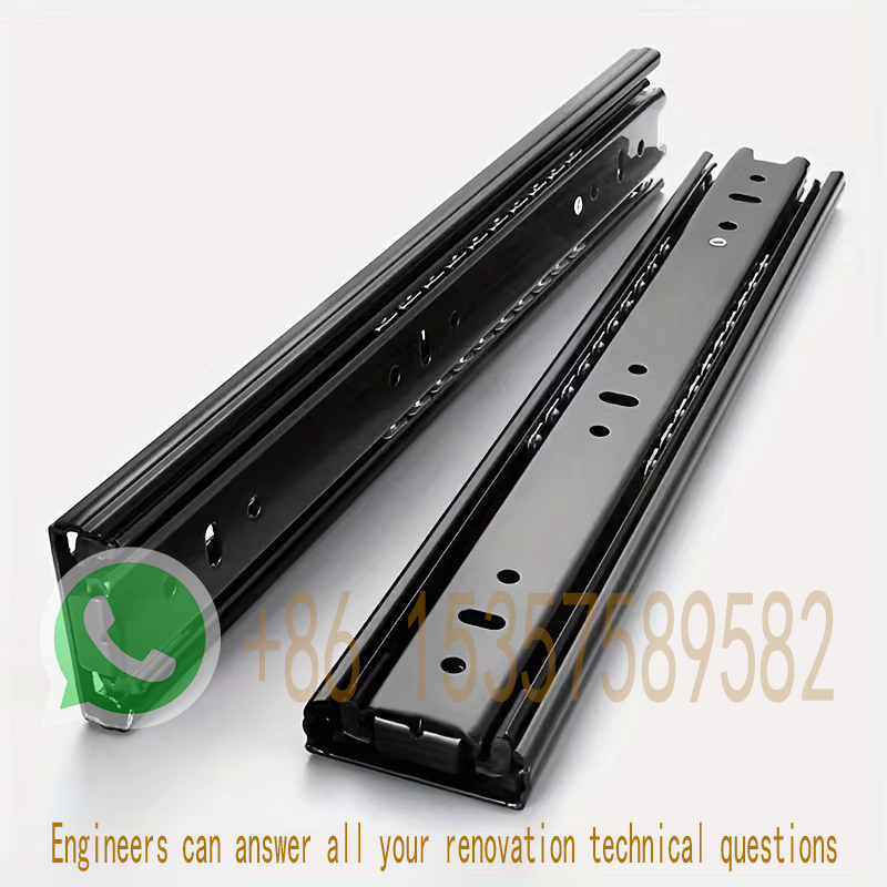 Drawer Rail 8~20Inch Cold Rolled Steel Drawer Slides Close Drawer Sliding Track Three-Section Cabinet Slides Furniture Hardware