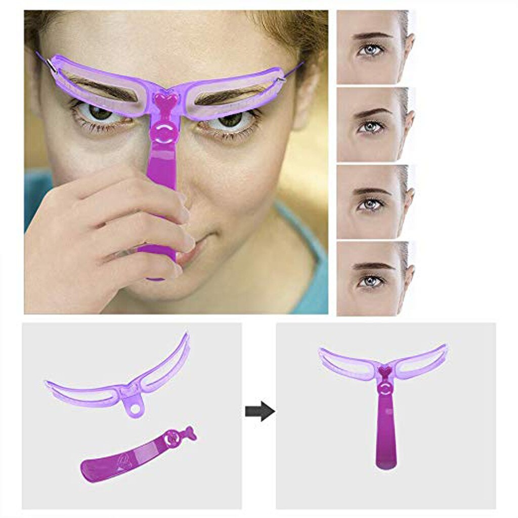 Reusable 8 in1 Eyebrow Stencil 8 Styles Eyebrow Shapes DIY Grooming Stencil Kit Shaping Grooming Eyebrow Defining Makeup Tools
