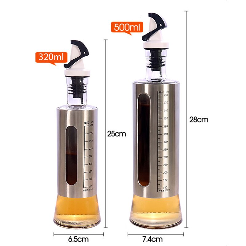 YOMDID Oil Bottle Soy Sauce Olive Oil Vinegar Seasoning Pot Leak Proof Sealed Condiments Storage Bottle Kitchen Tool