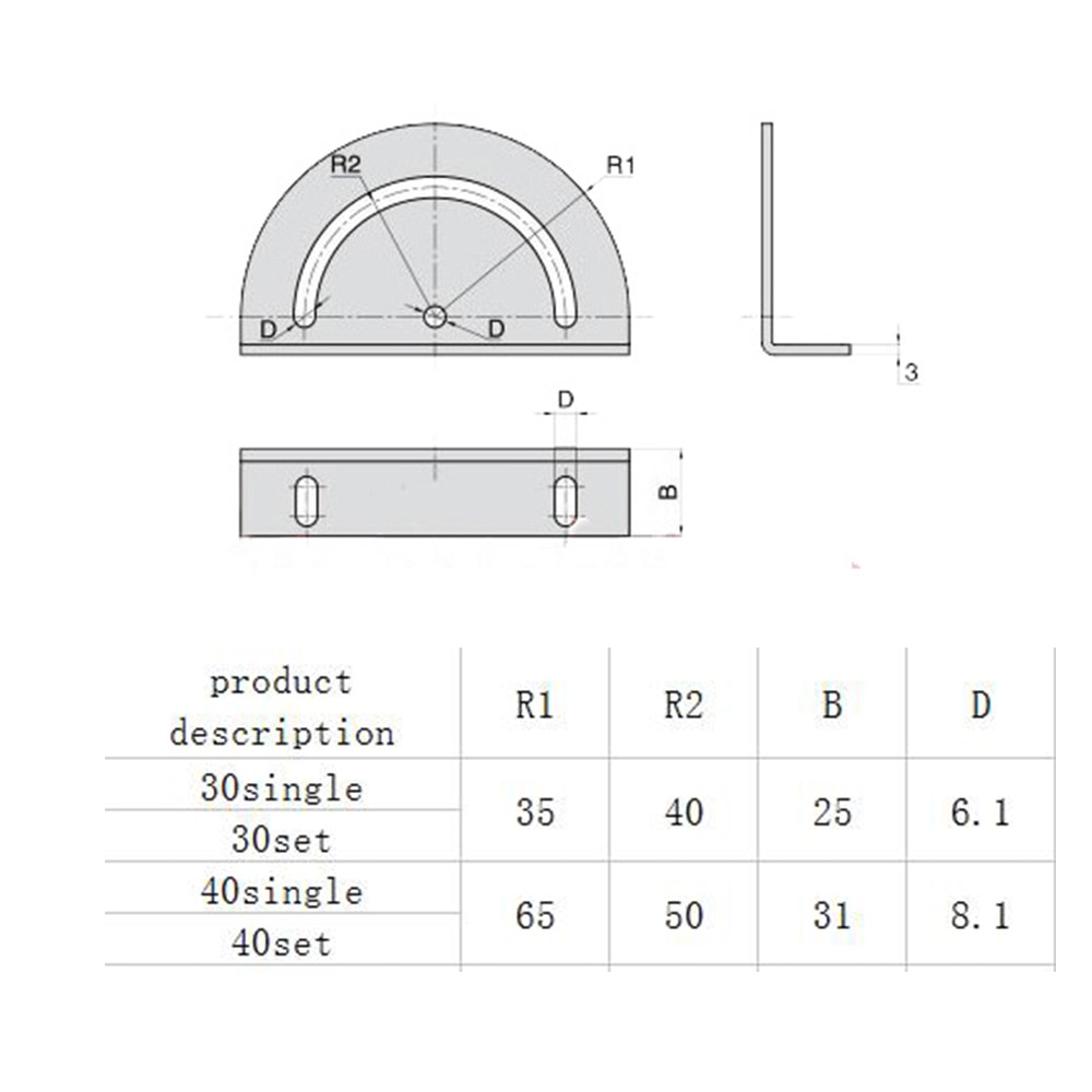 1PC 180 Degree Steering Connecting Plate Corner Bracket with/without Screw nut for Aluminum Extrusion 3030 4040 Series