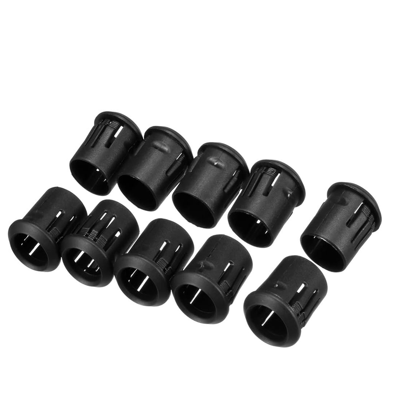 Bases de lampe en plastique noir, 3mm/5mm/8mm/10mm, support de Diode LED, Clip noir, montage de prise de lunette, Diode électroluminescente à monter soi-même, 25/50 pièces