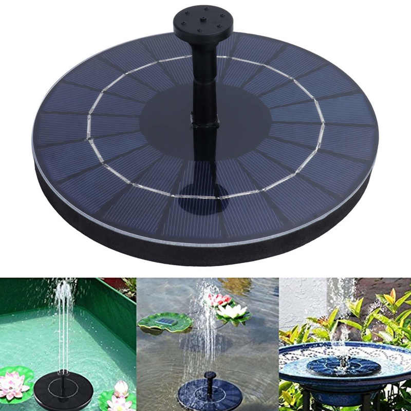 Solar Water Fountain 7.4V Round Floating Fountain for Pond Garden Parks Fish Tank