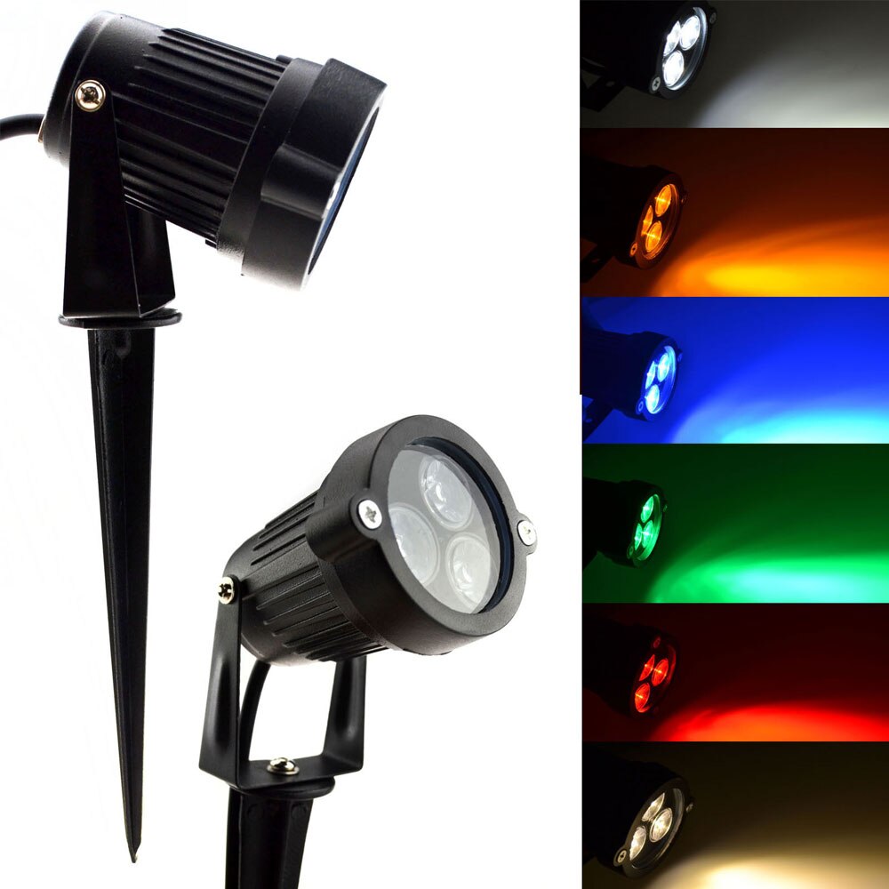 9W Waterproof Landscape led light 12V 24V 110V 220V Landscape Spot Light IP65 Outdoor Landscape LED Spike Light for Garden Lamp