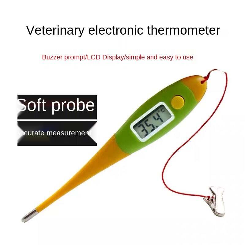 Veterinaire Elektronische Thermometer Pakket Hond En Kat Schapen Anus Thermometer Pig En Hond Zachte Hoofd