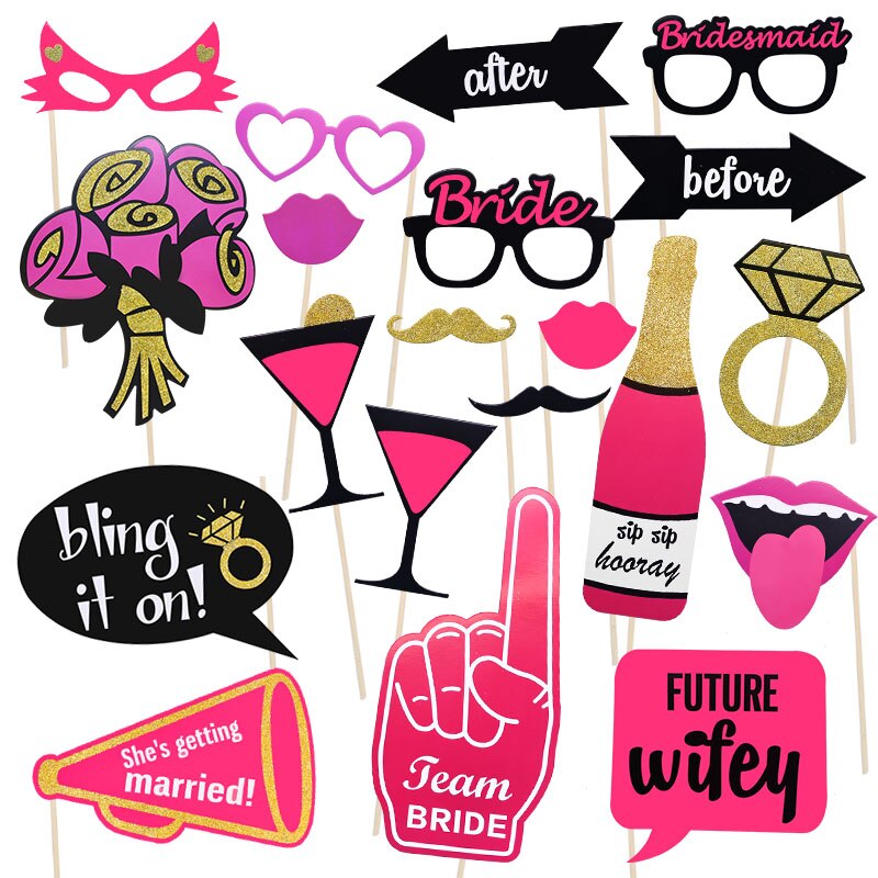 20pcs Hawaii Party Photo Booth Funny Lip Mouth Flamingo Photobooth Props Wedding Decoration Tropical Summer Carnival Party Props