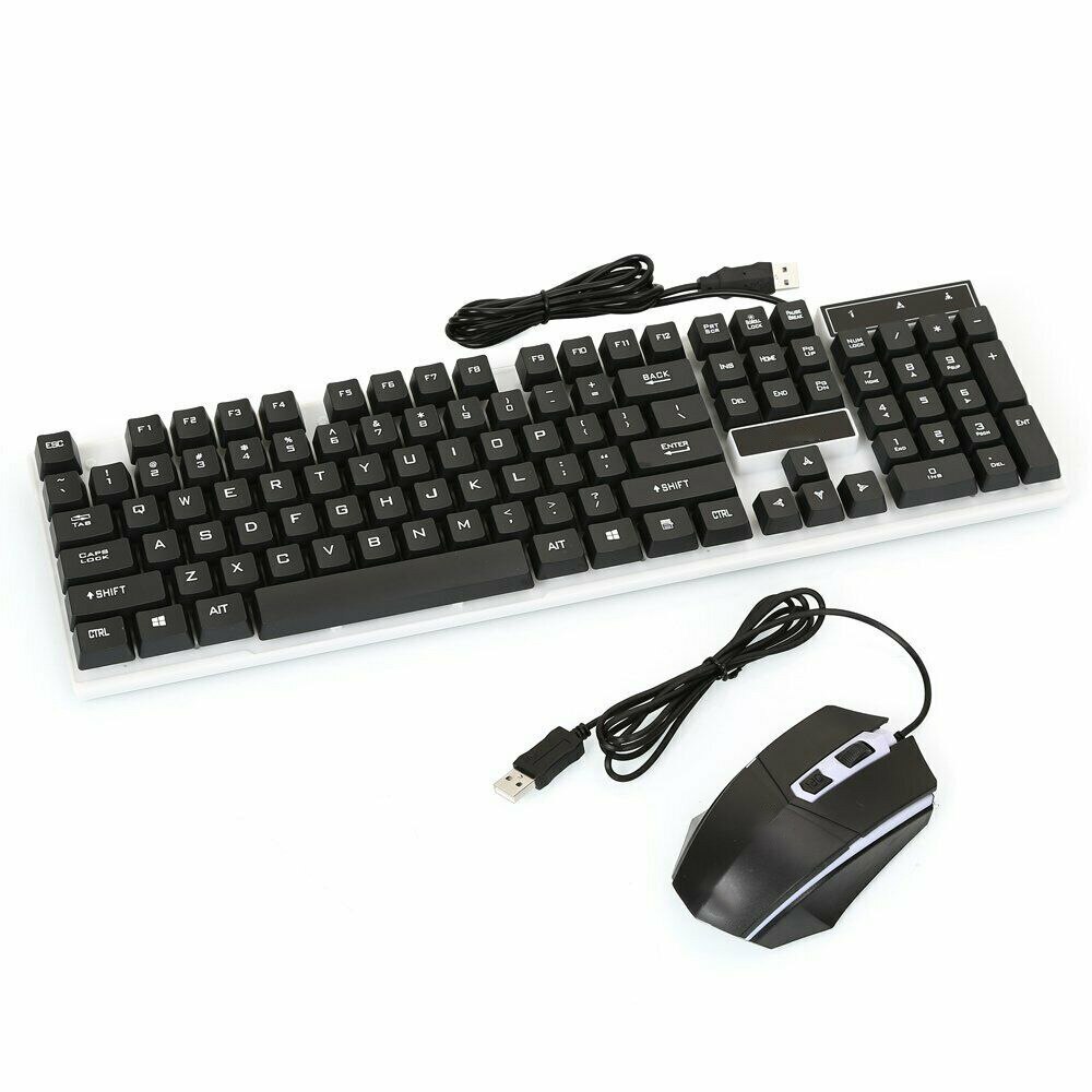 1set Keyboard Mouse Set LED Gaming Keyboard And Mouse Set Wired Keyboard Gamer Illuminated Gaming Keyboard Set For Laptop