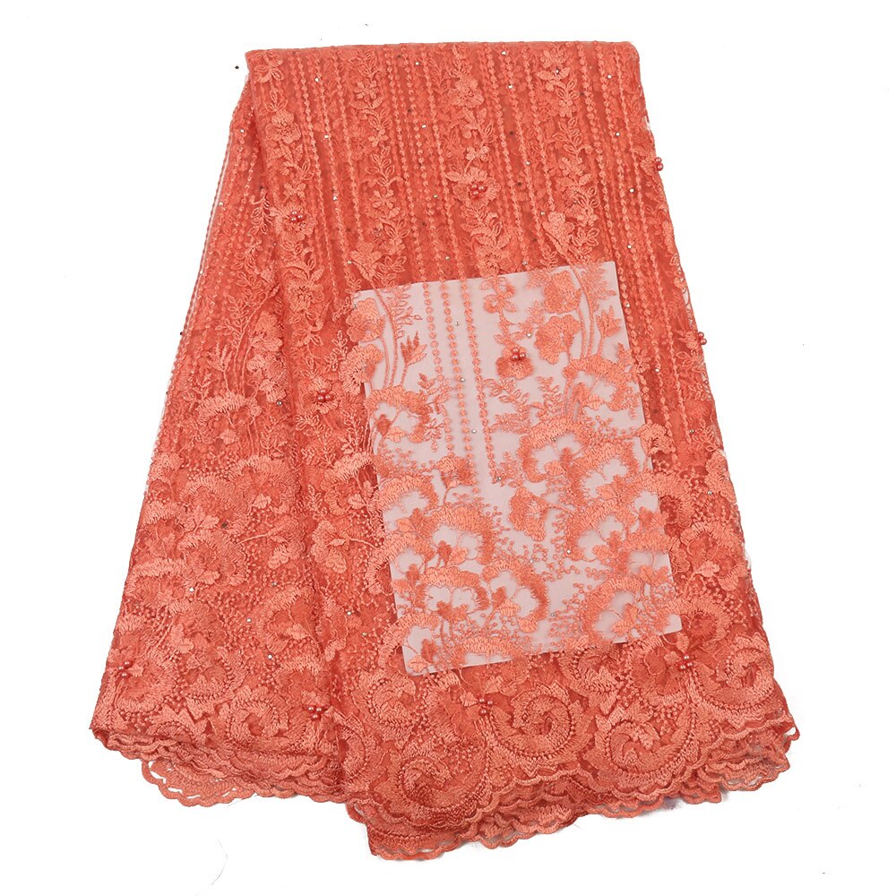 Nigerian Lace Fabrics Embroidered African Lace Fabric For Wedding Dress French Tulle Lace Material YA3275B-7