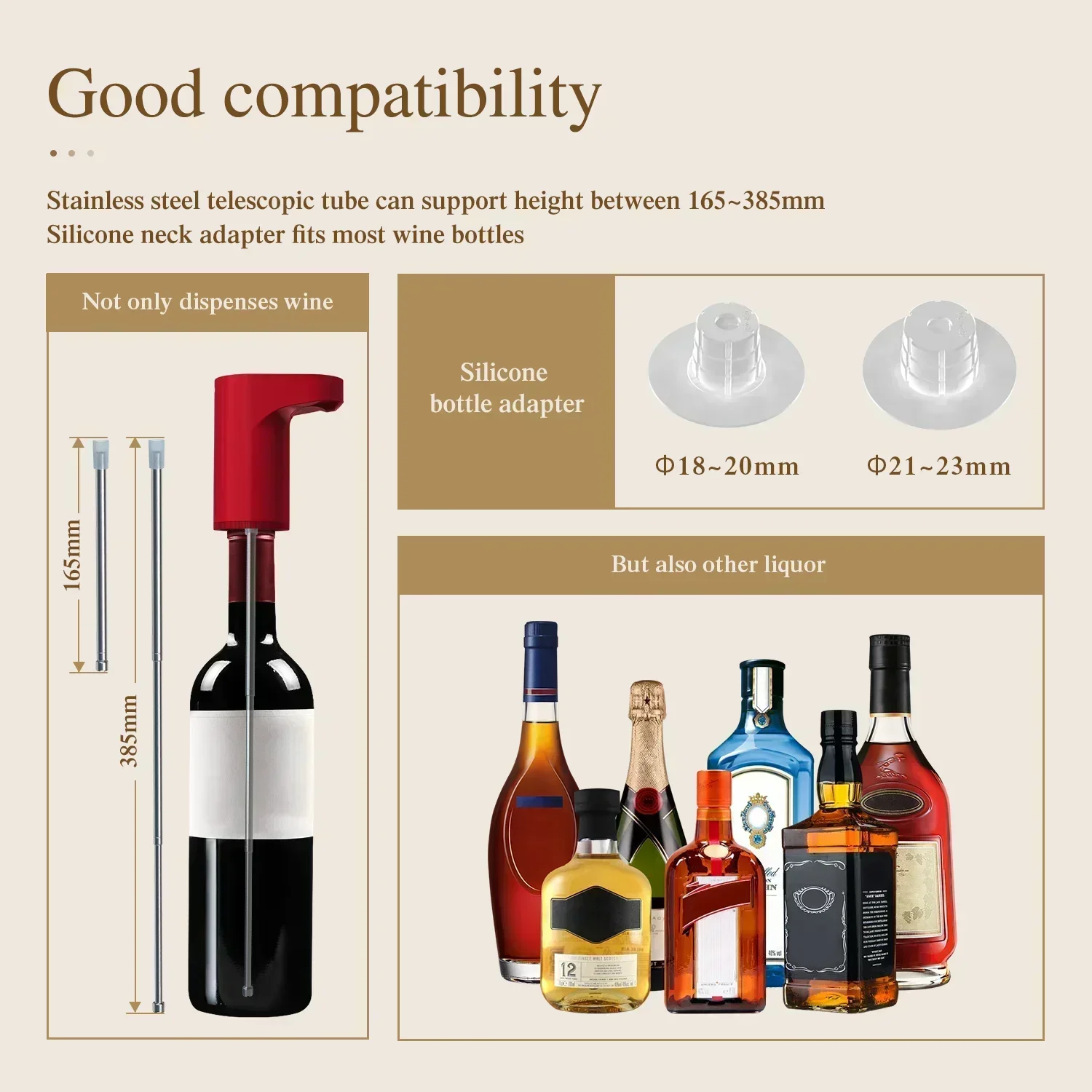 Mini carafe à vin automatique portable, aérateur de vin électrique, distributeur de vin, , 2024