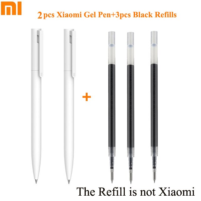 Original Xiaomi Mijia Gel Pen MI Pen 9.5mm Signing Pen PREMEC Smooth Switzerland Refill MiKuni Japan Ink (Black/Blue) Best: PURPLE