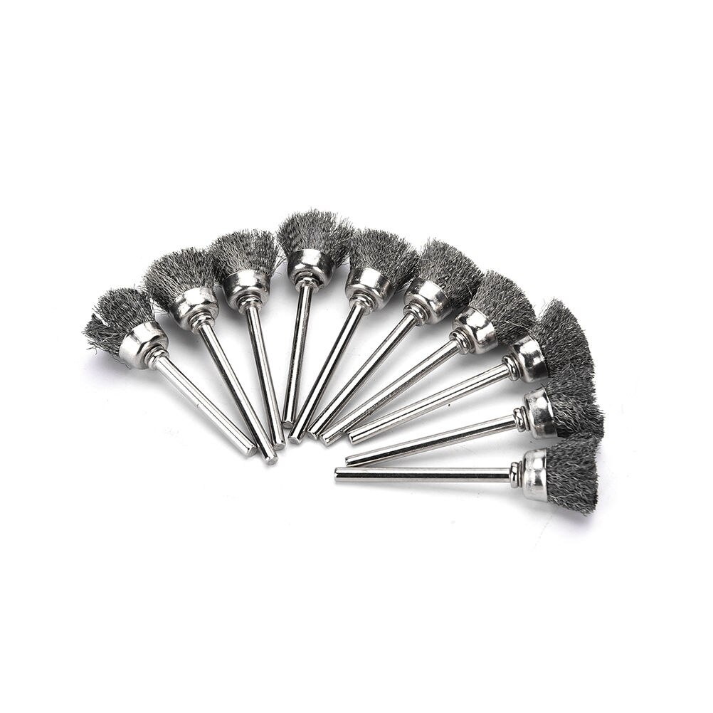 10pcs Electric Tool Steel Wire Wheel Brushes For The Engraver Abrasive Materials Cup Rust Accessories Rotary Tool