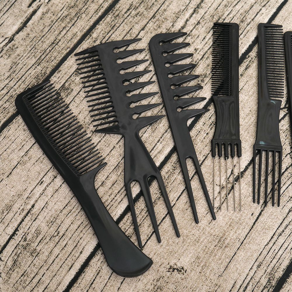 Peine cepillo de pelo para peluquería, peines de pelo antiestáticos, herramientas de para cuidado del cabello, color negro