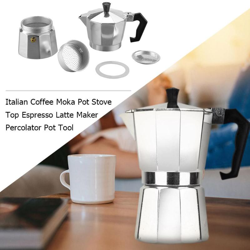 3/6/9 kupillista kahvia mokkapannu kahvinkeitin alumiininen teekannu cafetiere kahviteen perkolaattori suodatinpuristin mäntä