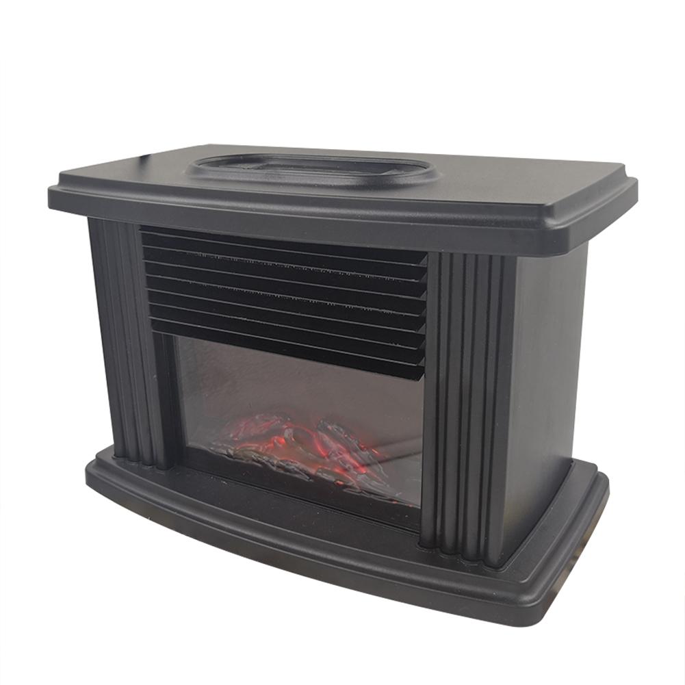 Mini Electric Fireplace Stove Heater Portable Tabletop Indoor Space Remote Control Heater Winter Warmer 1000W EU Plug
