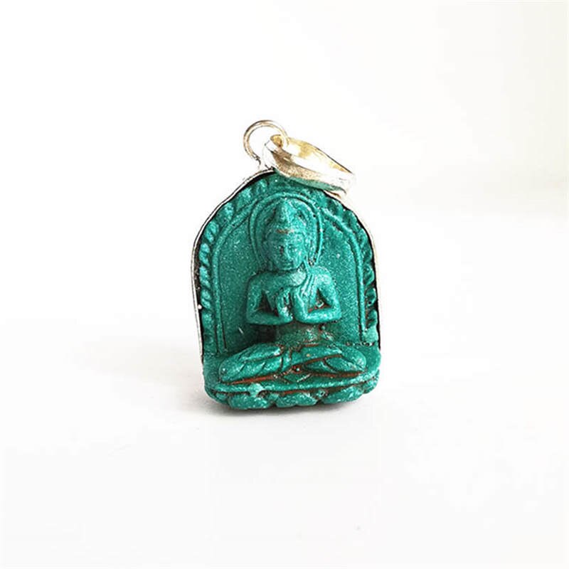 TBP684 Tibetischen Tonne Skulptur Buddha Amulette Anhänger Tasche Buddha Simulierte Türkisen Verkrustete Buddha Tara Ganyin: A. beten