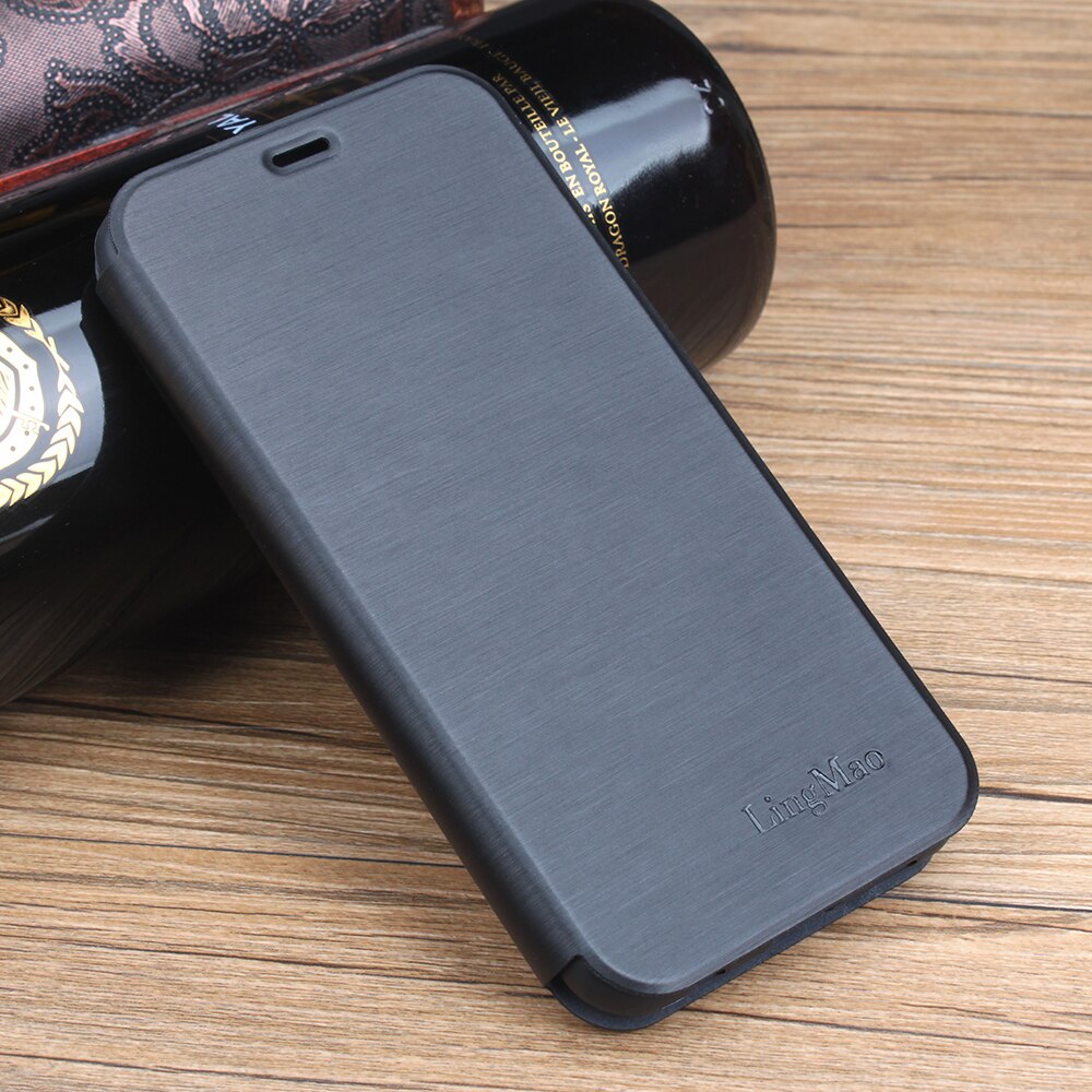 Étui portefeuille à rabat en cuir pour meizu pro 6 plus, étui de luxe pour smartphone meizu pro 6 plus, étui pour meizu note 8: Pour meizu note 8 / Lr lasi noir