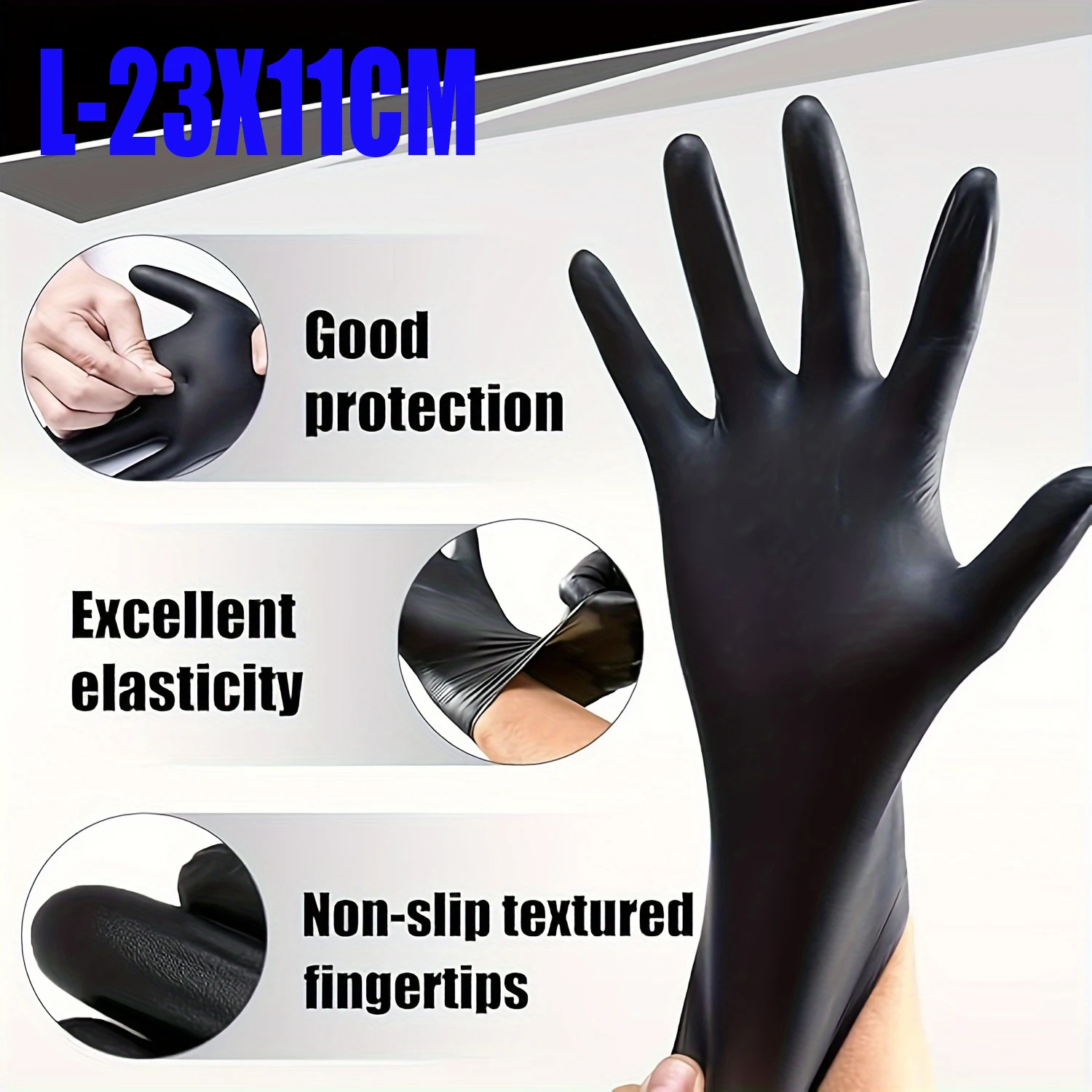 Wegwerp nitrilrubber handschoenen 100 stuks zwarte handschoenen huisreinigingsgereedschap latex werk motorfiets keuken afwas waterdicht: S / Rood