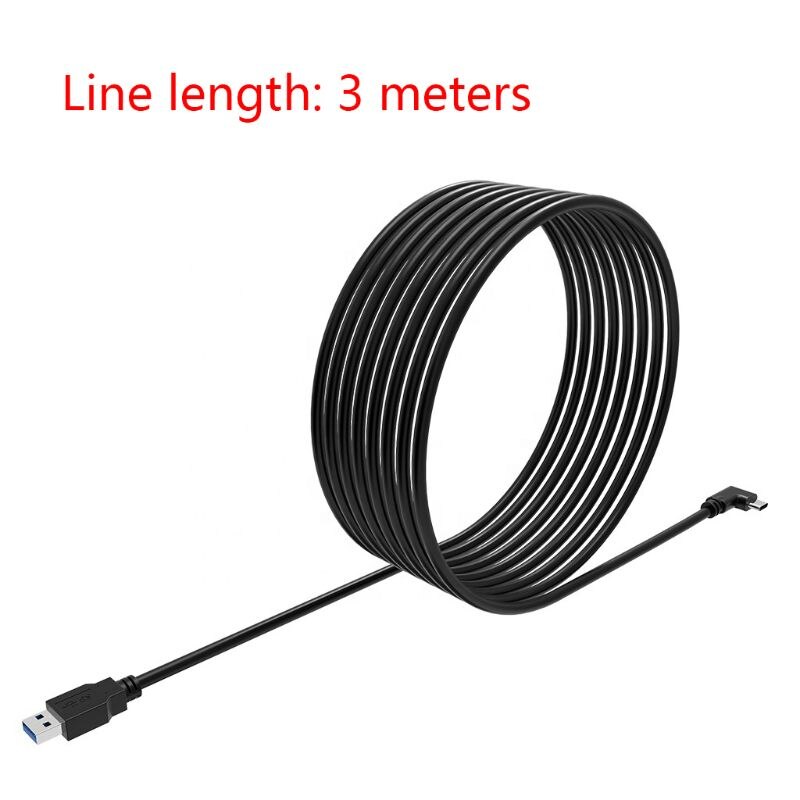 3m L-Shaped USB C Cable - Fast Charging Data Transfer for Oculus Quest VR Camera