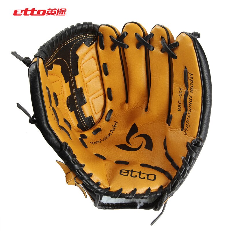 Lederen Rechterhand Baseball Handschoen Mannen Kids Baseball Handschoen Praktijk Hand Gewogen Gants Baseball Beisbol Outdoor Sport BJ50ST