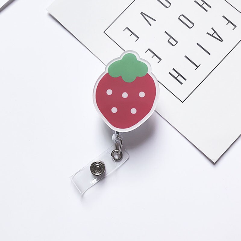 Candy Kleur Korea Beren Acryl Intrekbare Badge Reel Verpleegster Arts Student Tentoonstelling Id Card Clips Badge Houder Briefpapier: 6