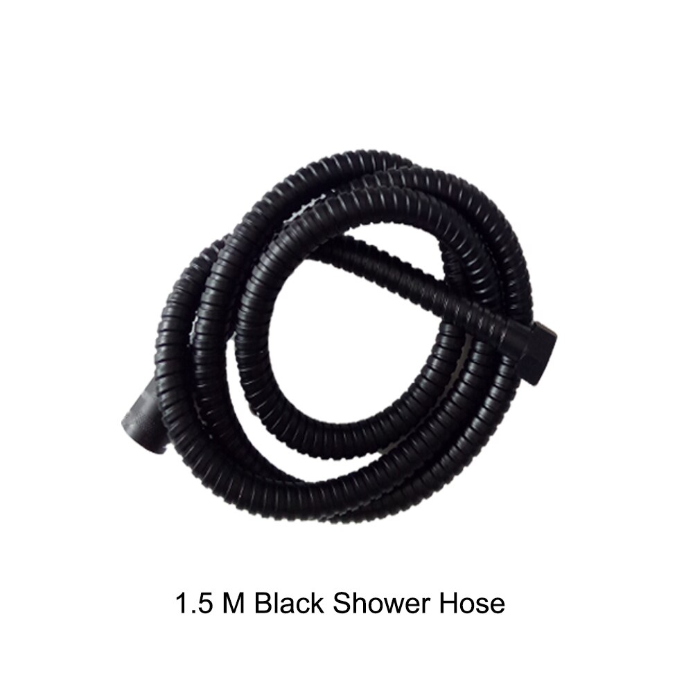 Bathroom Shower Hose Bath Stainless Steel Shower Hose Shower Head Accessories: 1.5 M black