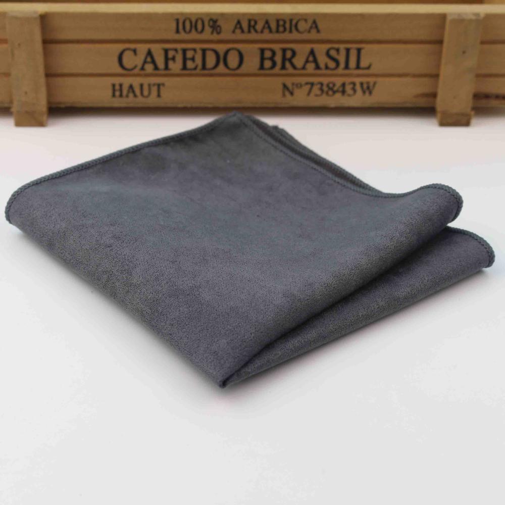 Zwei Seiten fest Mikro Wildleder- Taschentuch Bräutigam Leder Herren Plaid Weiche Schals Für Männer Taschentücher Tasche Platz Männlichen Taschentücher: 10