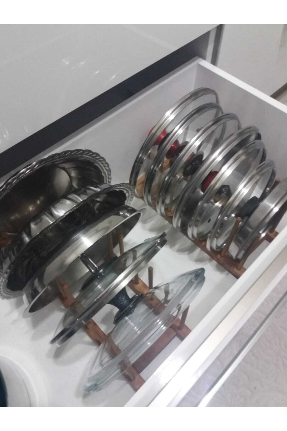 Potter arrangør skap rack potter pan benkeplate organisator hylle pantree