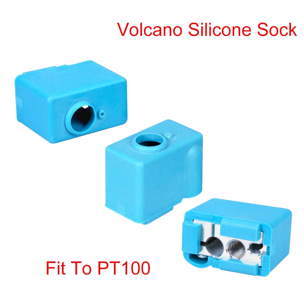 Vulkaan Siliconen Sok Isolatie Cover Fit Te Vulkaan Heater Blok PT100 Voor J-head Hotend Extruderspuitstuk 3D Printer onderdelen