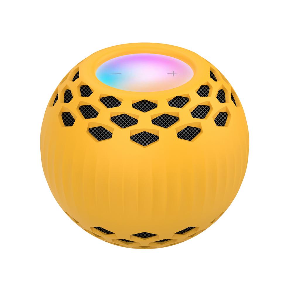 Høyttalersilikonetui mykt beskyttende skall fallbestandig støtsikkert støvtett beskyttelsesdeksel til apple homepod mini-høyttaler: Hvit