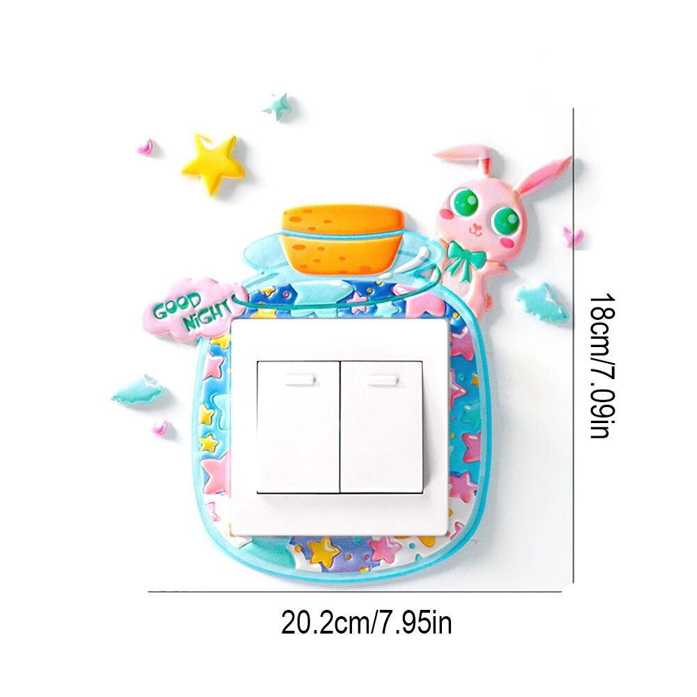 Leuke Eenhoorn Licht Schakelaar Stickers Cover,Interrupteurs Autocollant Commutateur: 14
