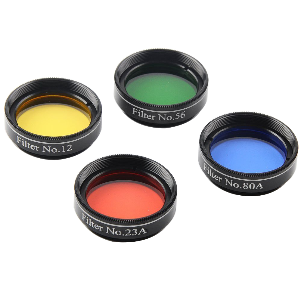 Solo Standard 1.25 inch 4pcs Telescope Filter glass nebula filters Set Astronomical Telescope oculares