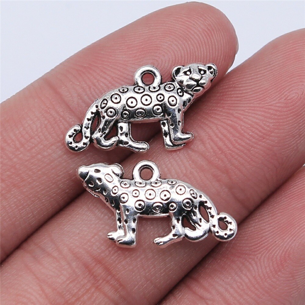 10 stk anheng med anheng med leopardhode til dyr til å lage smykker til å lage armbånd, halskjede