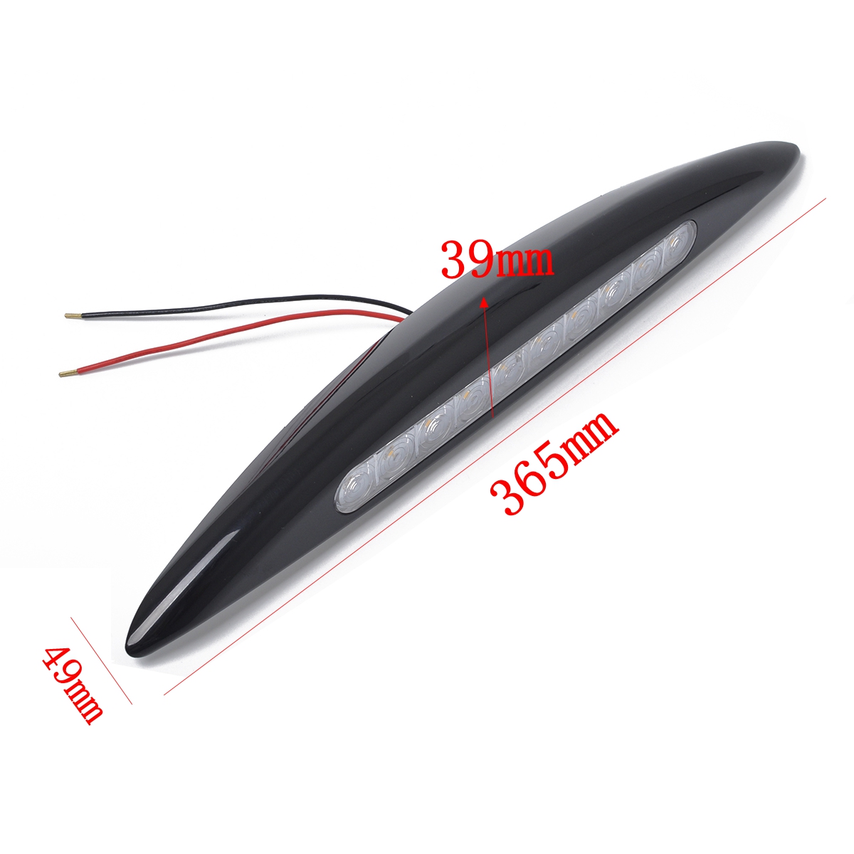 1pc 12v 5w 10 lediä  ip66 rv led -markiisin kuisti valo vedenpitävä ulkokuisti -teltta -lamppu asuntovaunun matkailuautoveneiden lisävarusteisiin (musta)