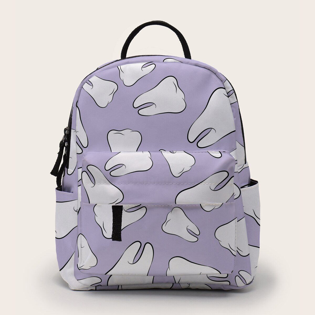 Deanfun Mini sac à dos dent imprimé sac à bandoulière enfants sac à dos petit sac à dos pour femmes sac à main DMNSB-13: Default Title